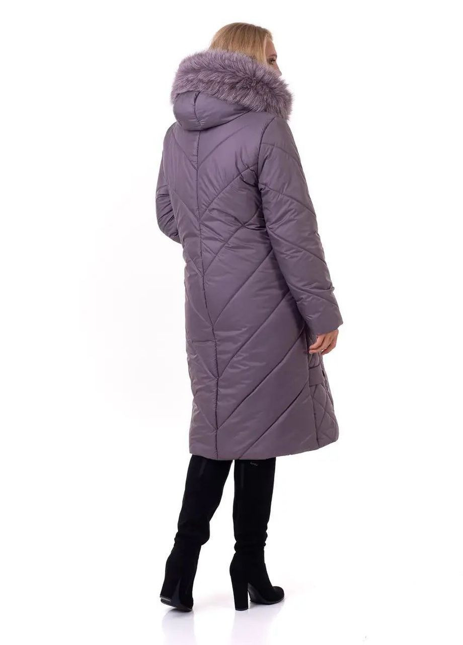 Лілова зимня зимова куртка жіноча великого розміру SK
