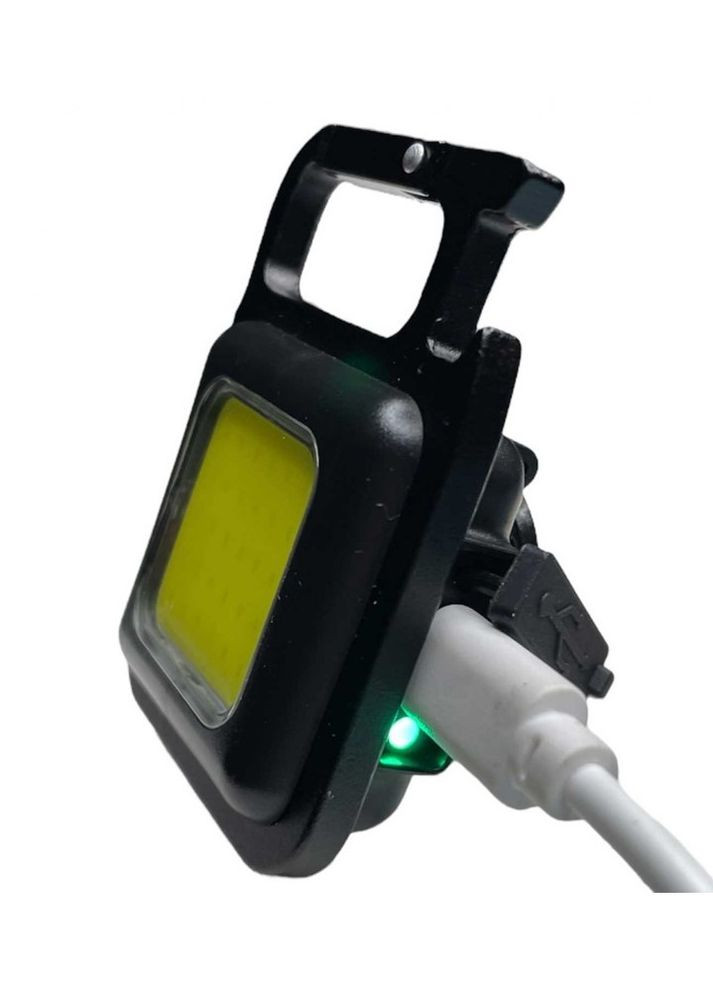 Ліхтарик - брелок Keychain Light 15155 Mini COB акумуляторний з карабіном та магнітом Чорний No Brand (268467690)