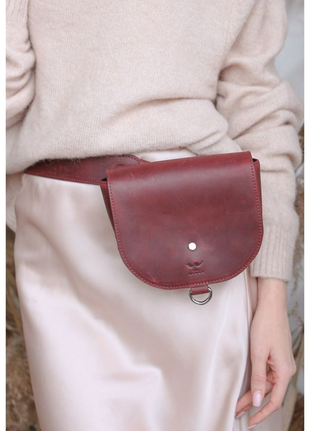 Женская кожаная сумка Ruby S бордовая винтажная TW-RUBBY-SMALL-MARS-CRZ The Wings (263518985)