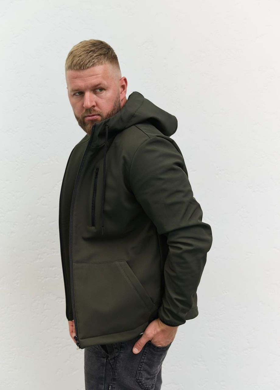 Оливкова (хакі) демісезонна куртка чоловіча No Brand