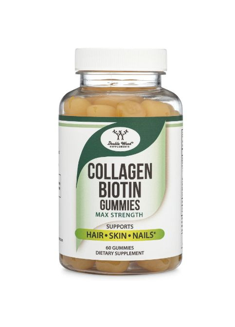Double Wood Collagen Gummies with Biotin and Zinc (for Hair Skin and Nails) 60 Gummies Double Wood Supplements (266554725)