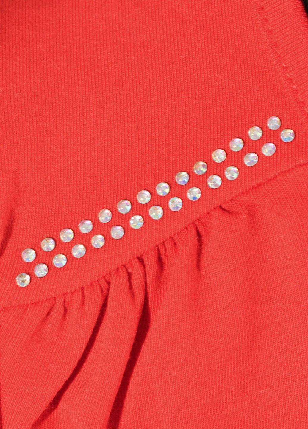 Красная футболки батник дівчинка (w019-1) Lemanta