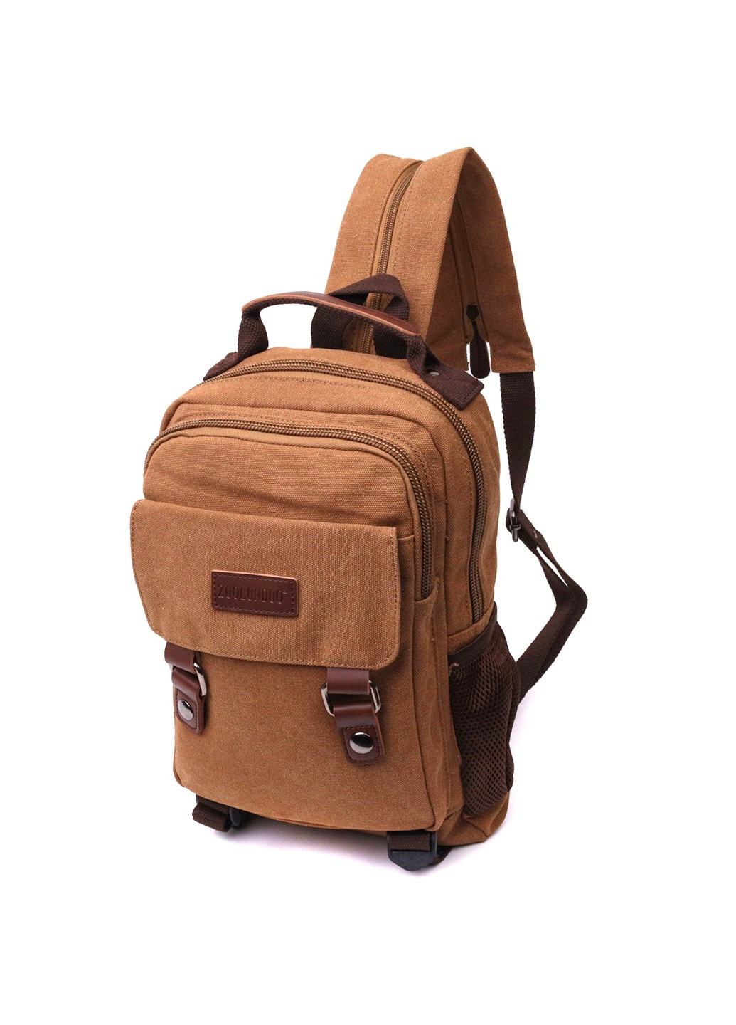 Зручний текстильний рюкзак з ущільненою спинкою та відділенням для планшета 22167 Коричневий Vintage (267925352)