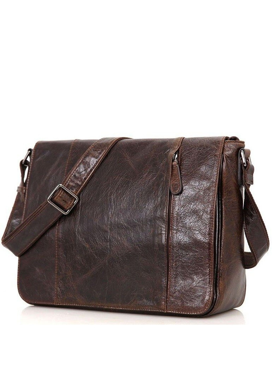Чоловіча шкіряна сумка 14425 Темно-коричневий Vintage (262891786)