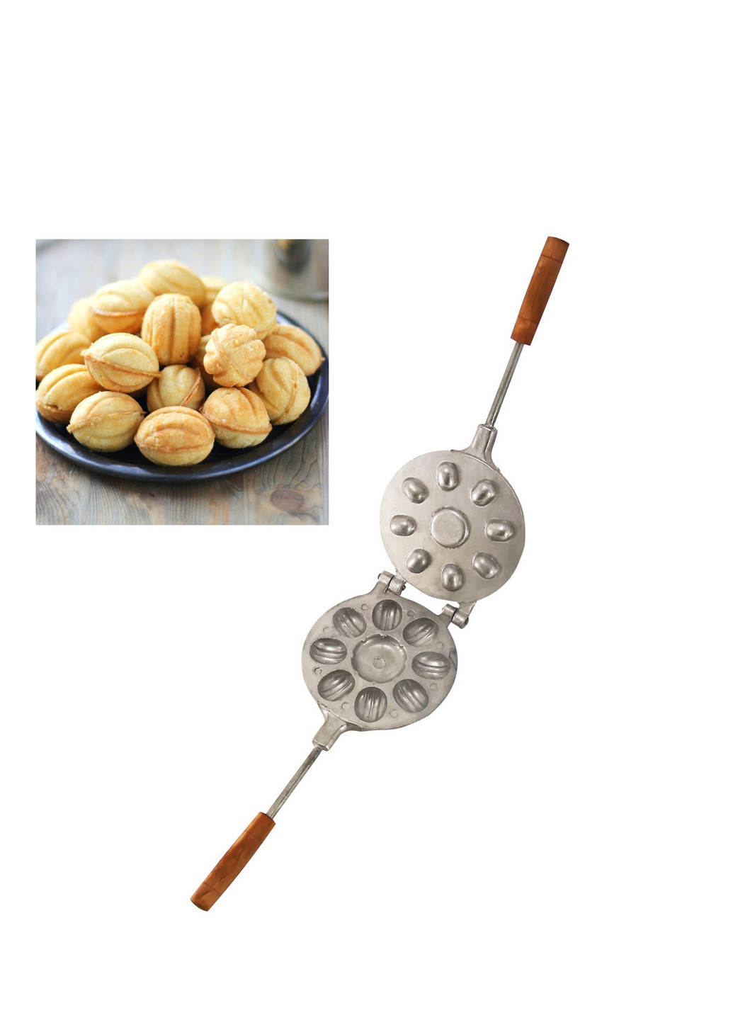 Орешница форма для выпечки крупных орешков со сгущенкой (8 орехов) + цветок ХЕАЗ (259035821)