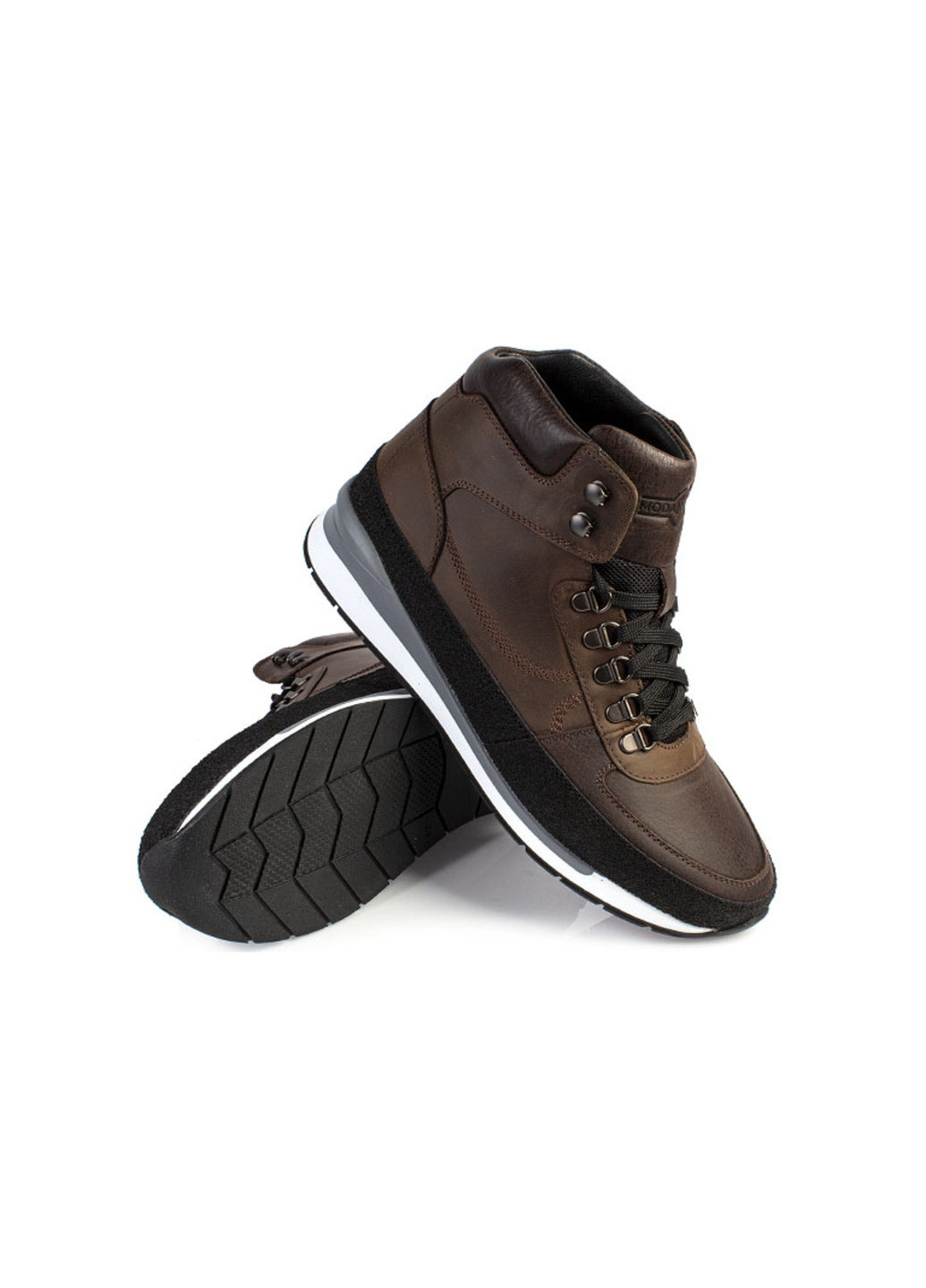 Коричневые зимние ботинки мужские бренда 9500897_(2) ModaMilano