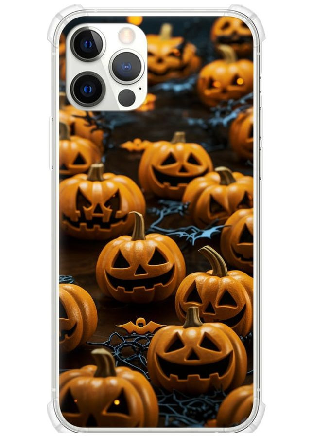 Силикон с усиленными углами чехол 'Тыквы 2' для Endorphone Apple iPhone 12 Pro (266807976)