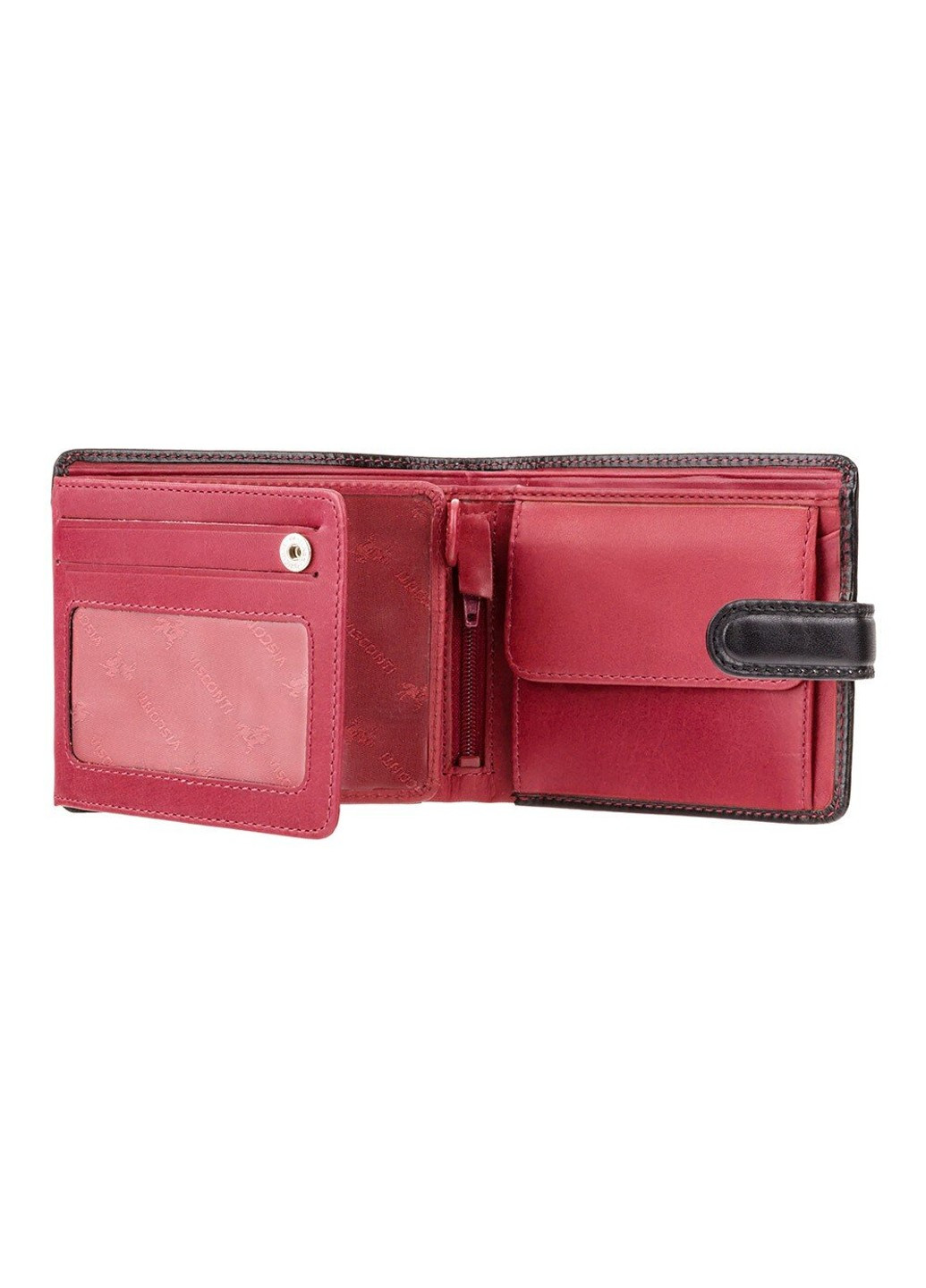 Шкіряний чоловічий гаманець TR35 Atlantis c RFID (Black Red) Visconti (261856042)