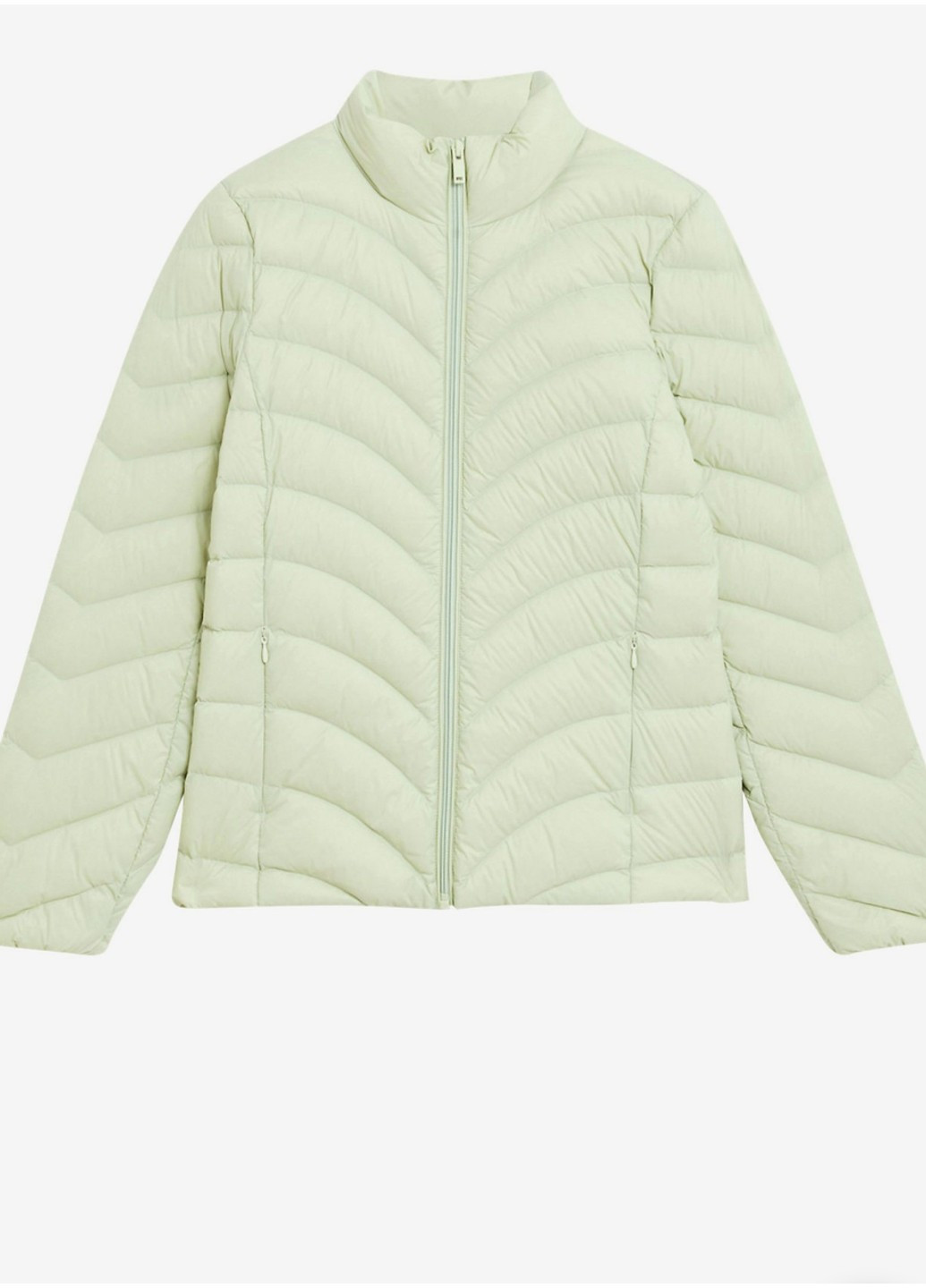 Изумрудная демисезонная женская стеганная куртка м&s (56096) 12 светло-зеленая M&S