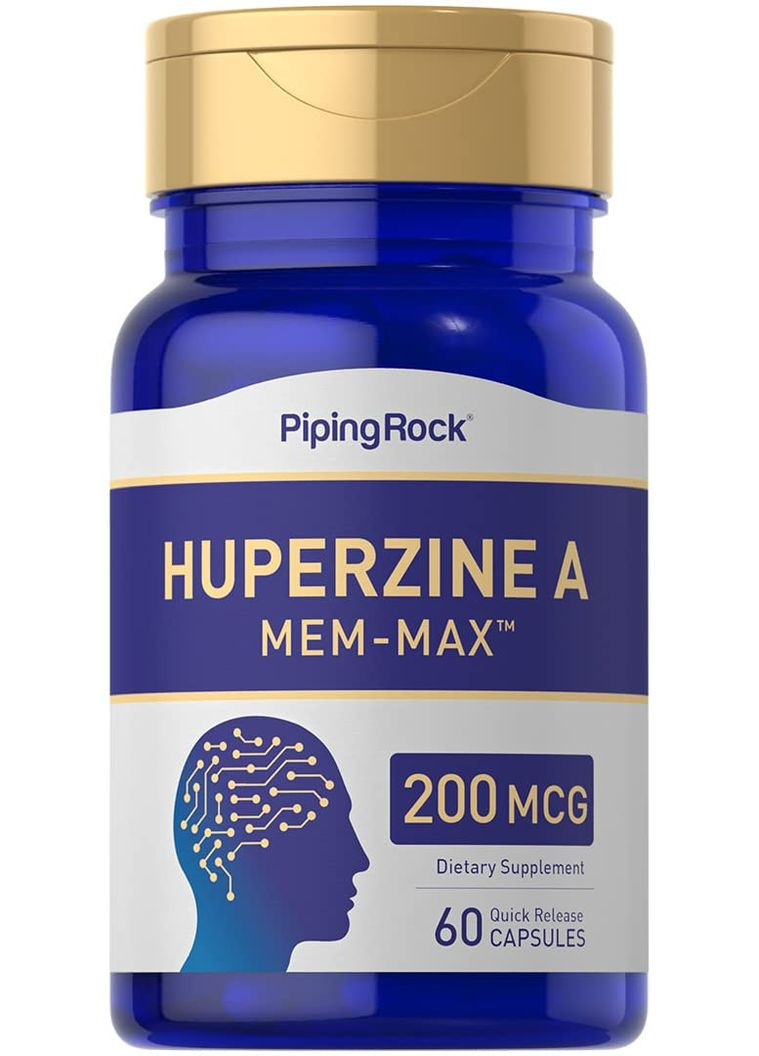 Гуперзин А Huperzine A MEMMAX, 200 mcg, 60 Quick Release Capsules Piping Rock (264074349)