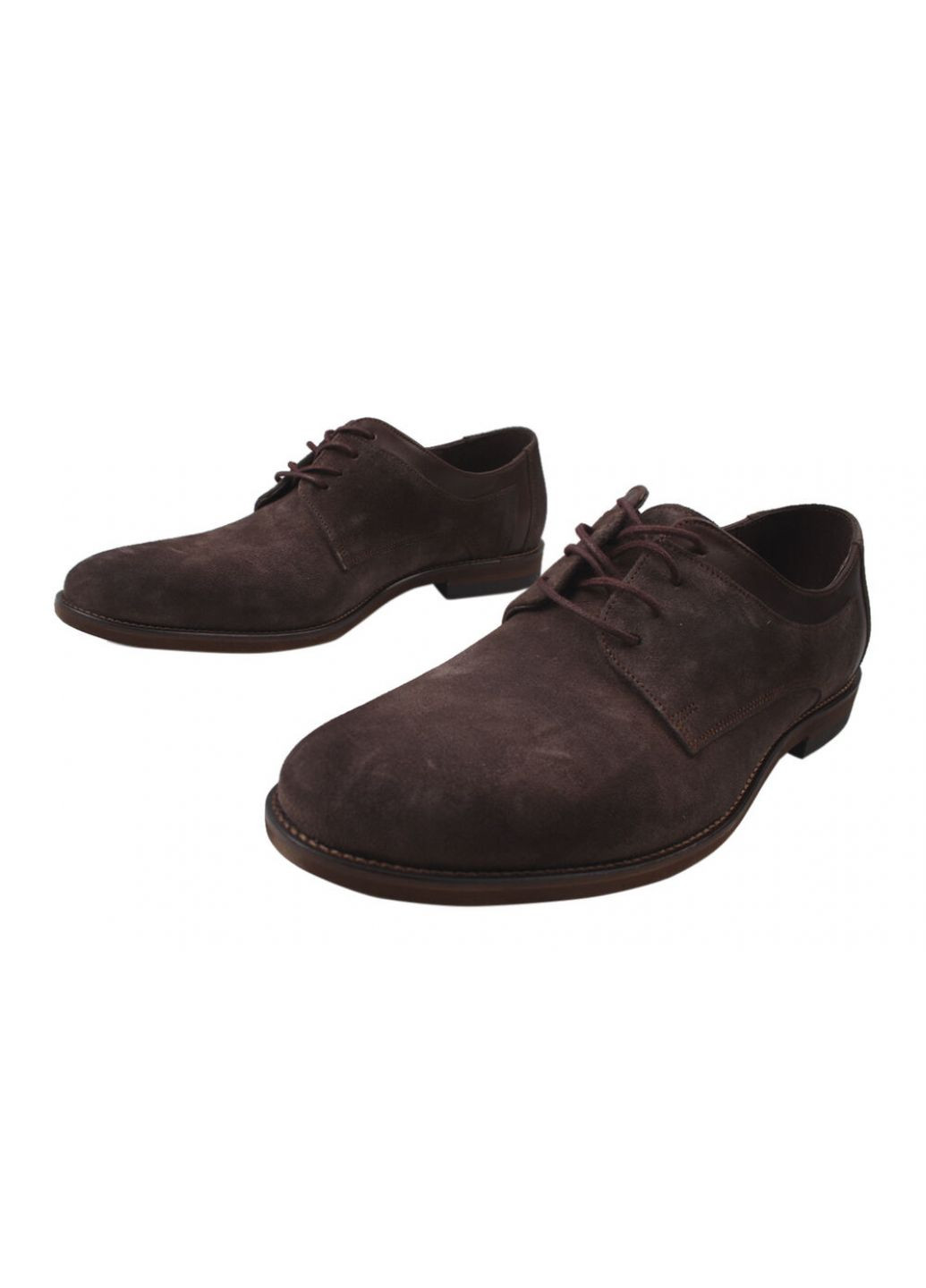 Коричневые туфли класика мужские натуральная замша, цвет кабир Bucci