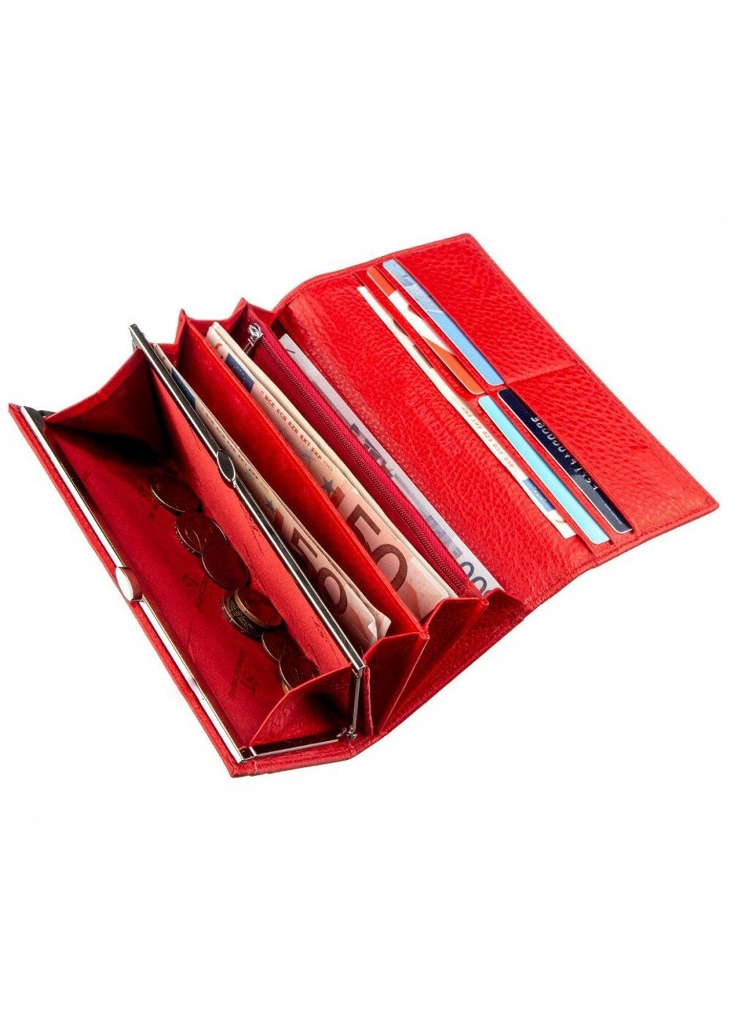 Женский красный кошелёк из натуральной кожи ST Leather 18875 Красный ST Leather Accessories (262453857)