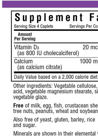 Calcium Citrate Plus Vitamin D3 90 Caplets BLB0710 Bluebonnet Nutrition (256724430)