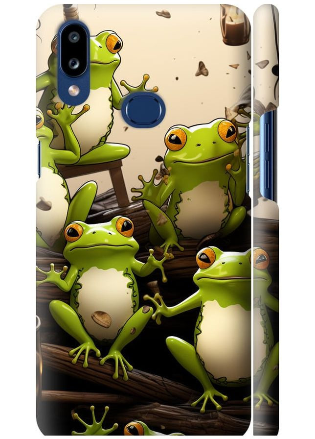 3D пластиковий матовий чохол 'Жабки' для Endorphone Samsung Galaxy A10s A107F (266908585)