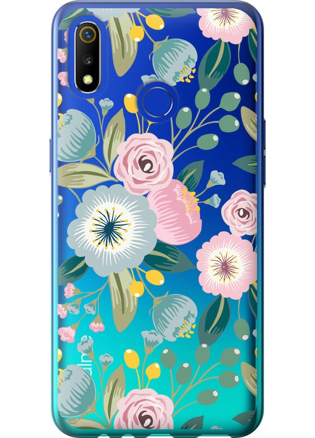 Силіконовий чохол 'Квіткові шпалери v2' для Endorphone Realme 3 (258083348)