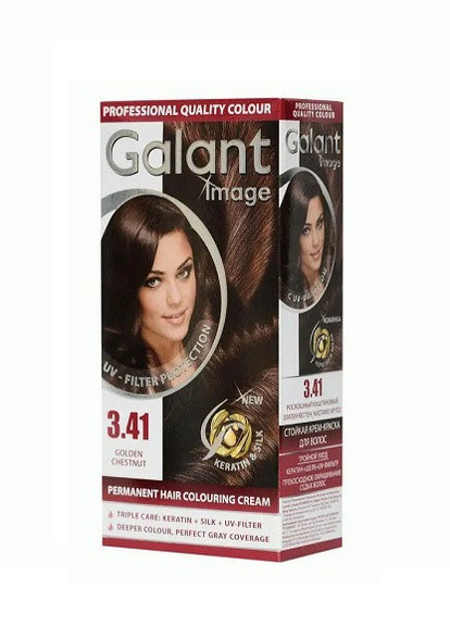 Стойкая крем-краска для волос Image 3.41 роскошный каштановый 115 мл Galant (258512391)