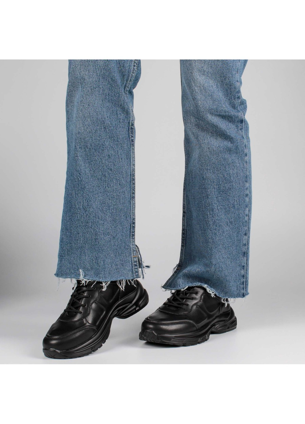 Черные демисезонные женские кроссовки 198989 Renzoni