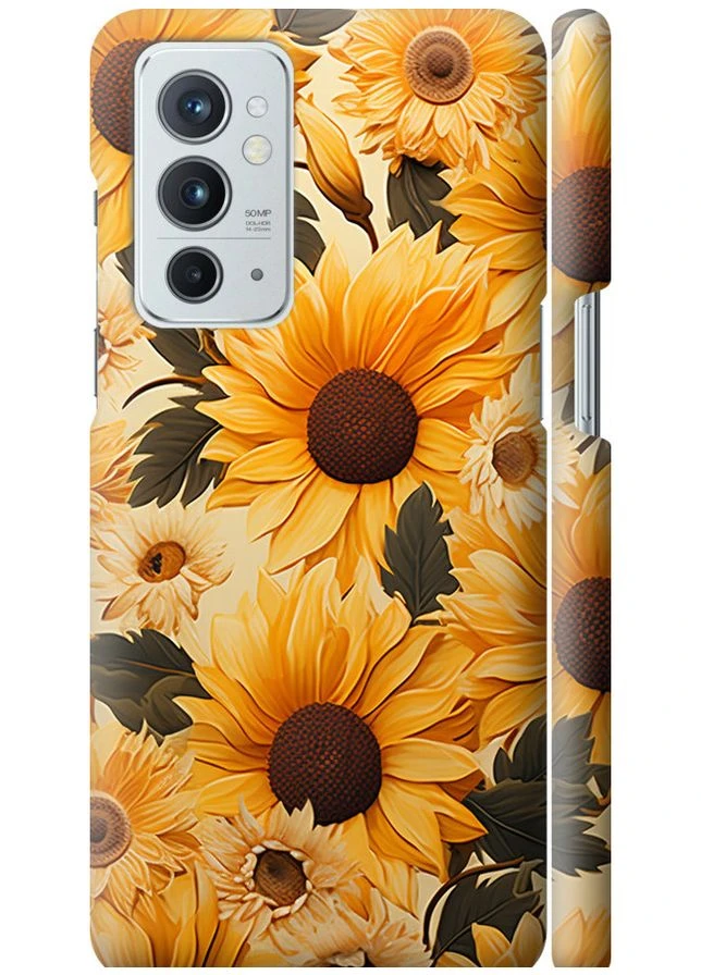 3D пластиковий матовий чохол 'Соняшники 2' для Endorphone OnePlus 9RT (267237509)
