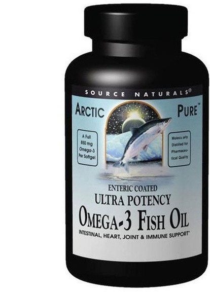 Arctic Pure Ultra Potency Omega-3 Fish Oil 850 mg 120 Softgels Source Naturals (258498791)