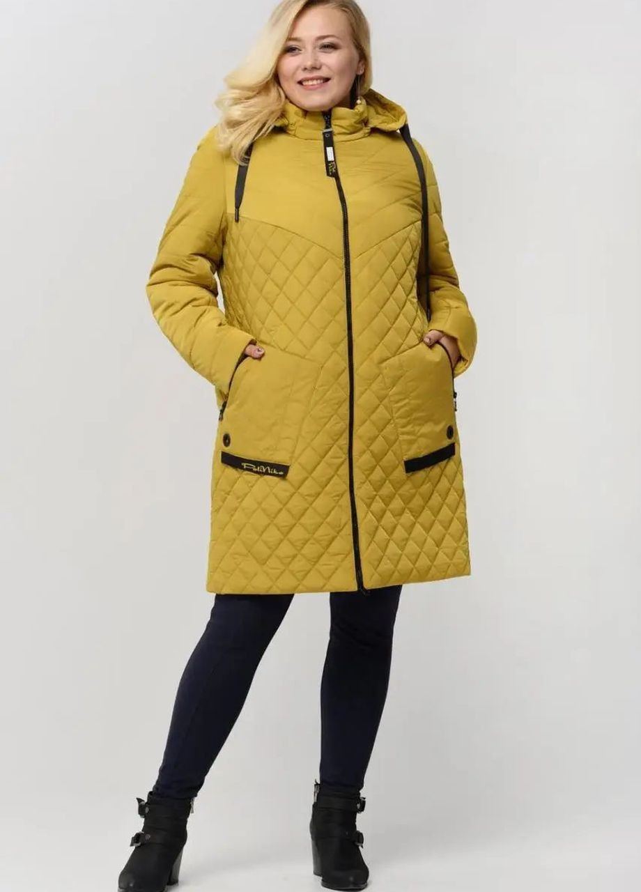 Горчичная демисезонная демисезонная куртка женская большого размера SK