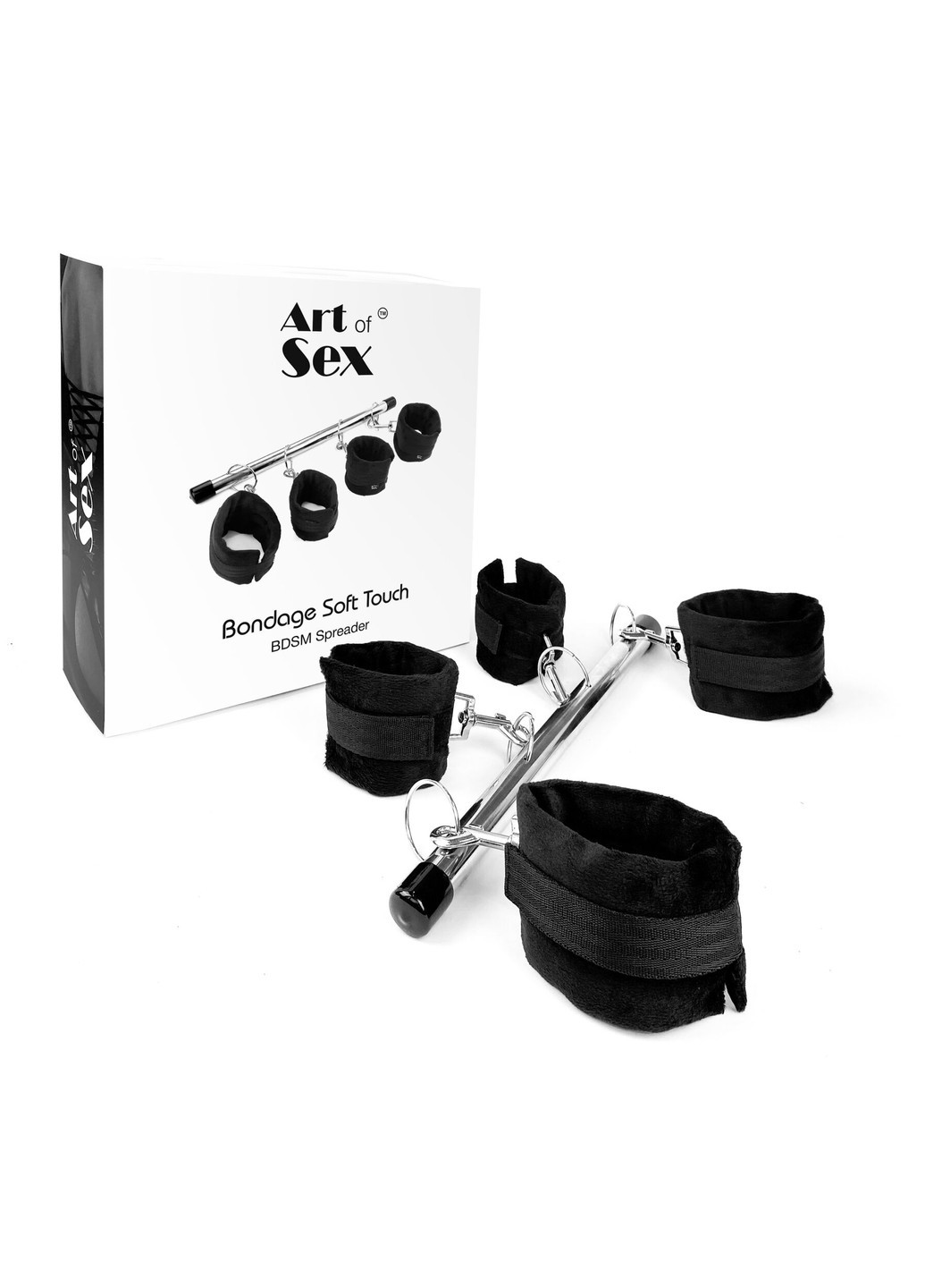 Колодка-розпірка для рук та ніг -Bondage Soft Touch BDSM Spreader, колір чорний Art of Sex (277235448)
