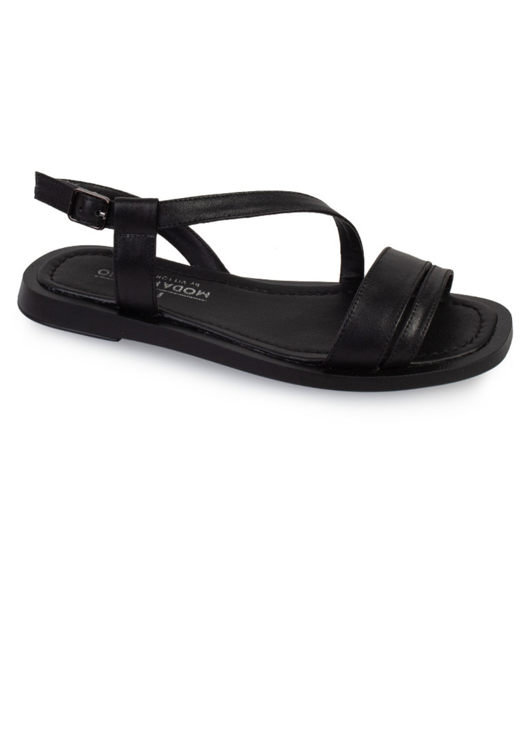 Черные босоножки женские бренда 8301595_(1) ModaMilano на шнурках