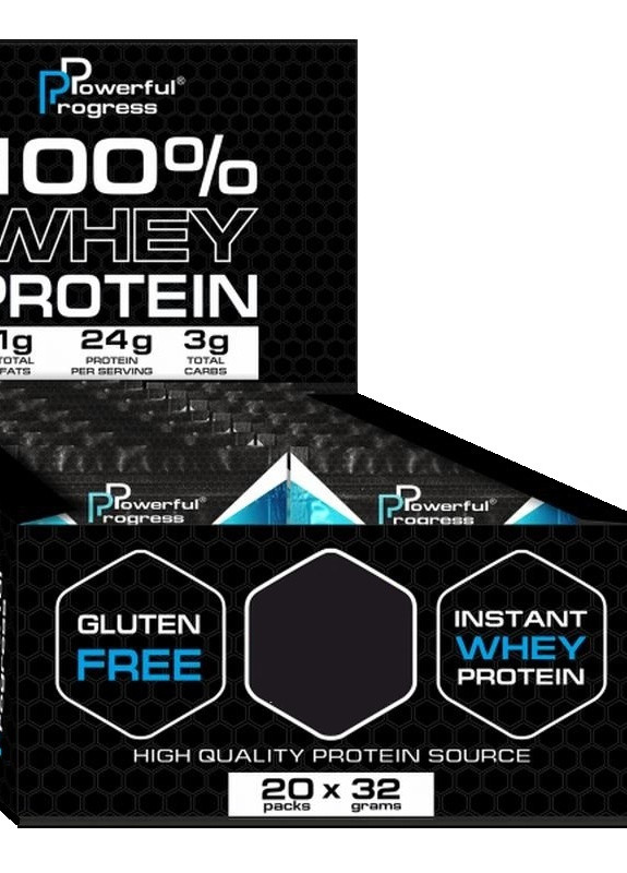 100% Whey Protein MEGA BOX 20 х 32 g Banana Powerful Progress (256723508)