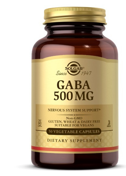 GABA 500 mg 50 Veg Caps Solgar (256721532)