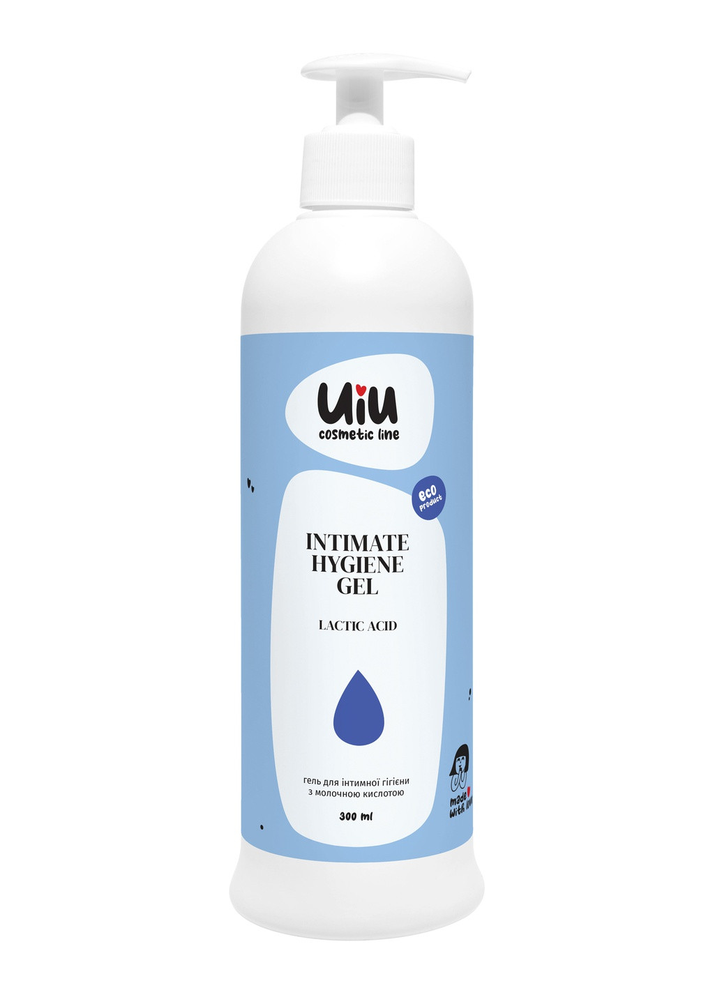 Гель для інтимної гігієни UIU з молочною кислотою 300 мл (4820152332905) DeLaMark (256753672)
