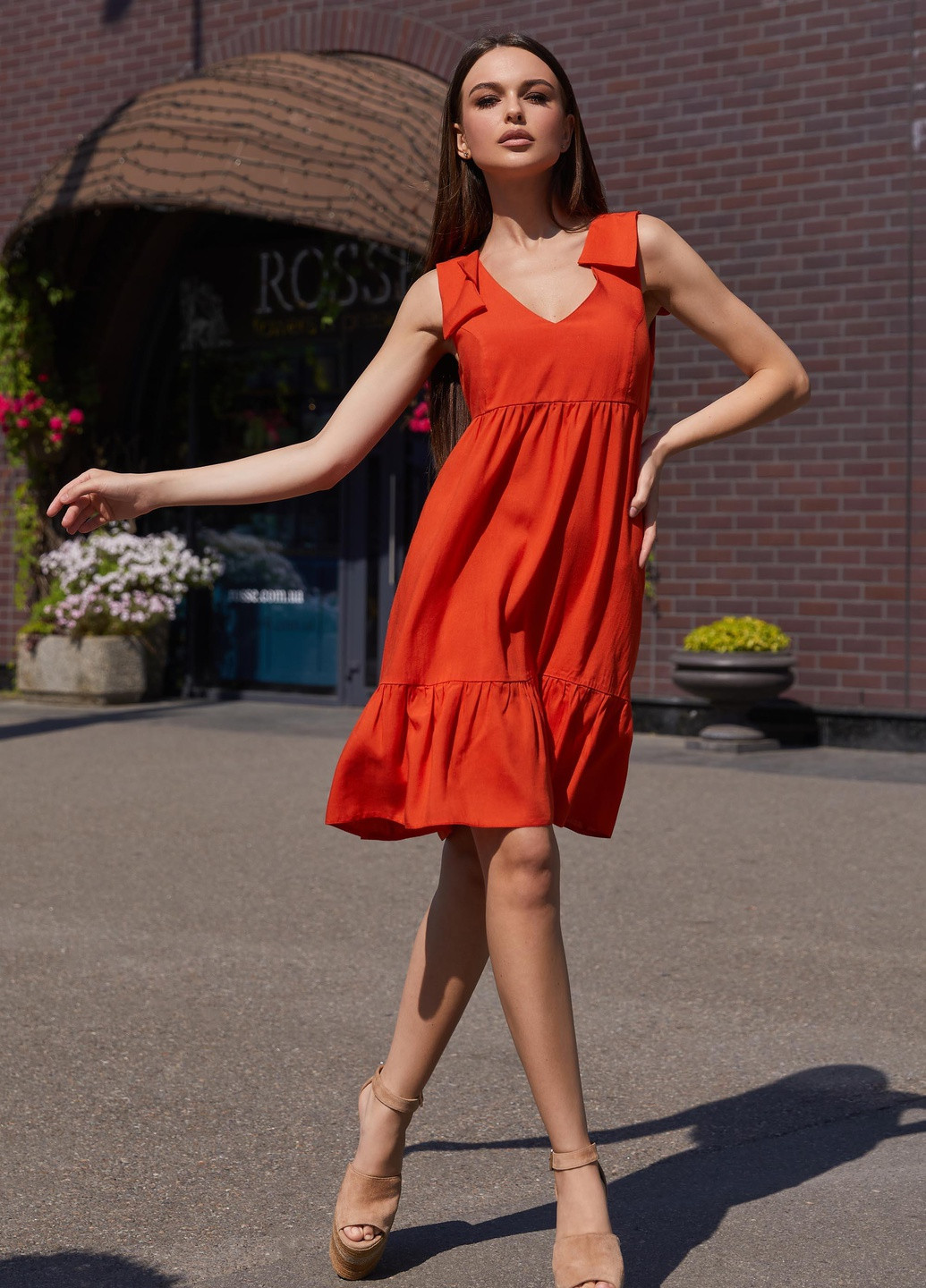 Помаранчева повсякденний легка літня сукня оранжевого кольору Jadone Fashion