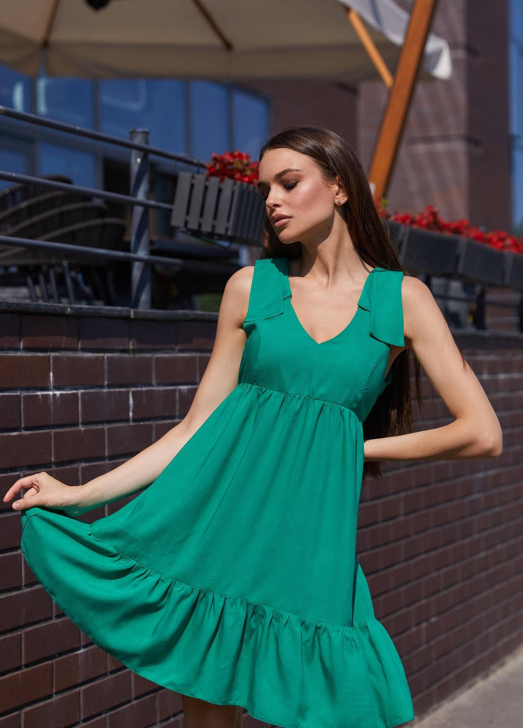 Зелена повсякденний легка літня сукня зеленого кольору Jadone Fashion