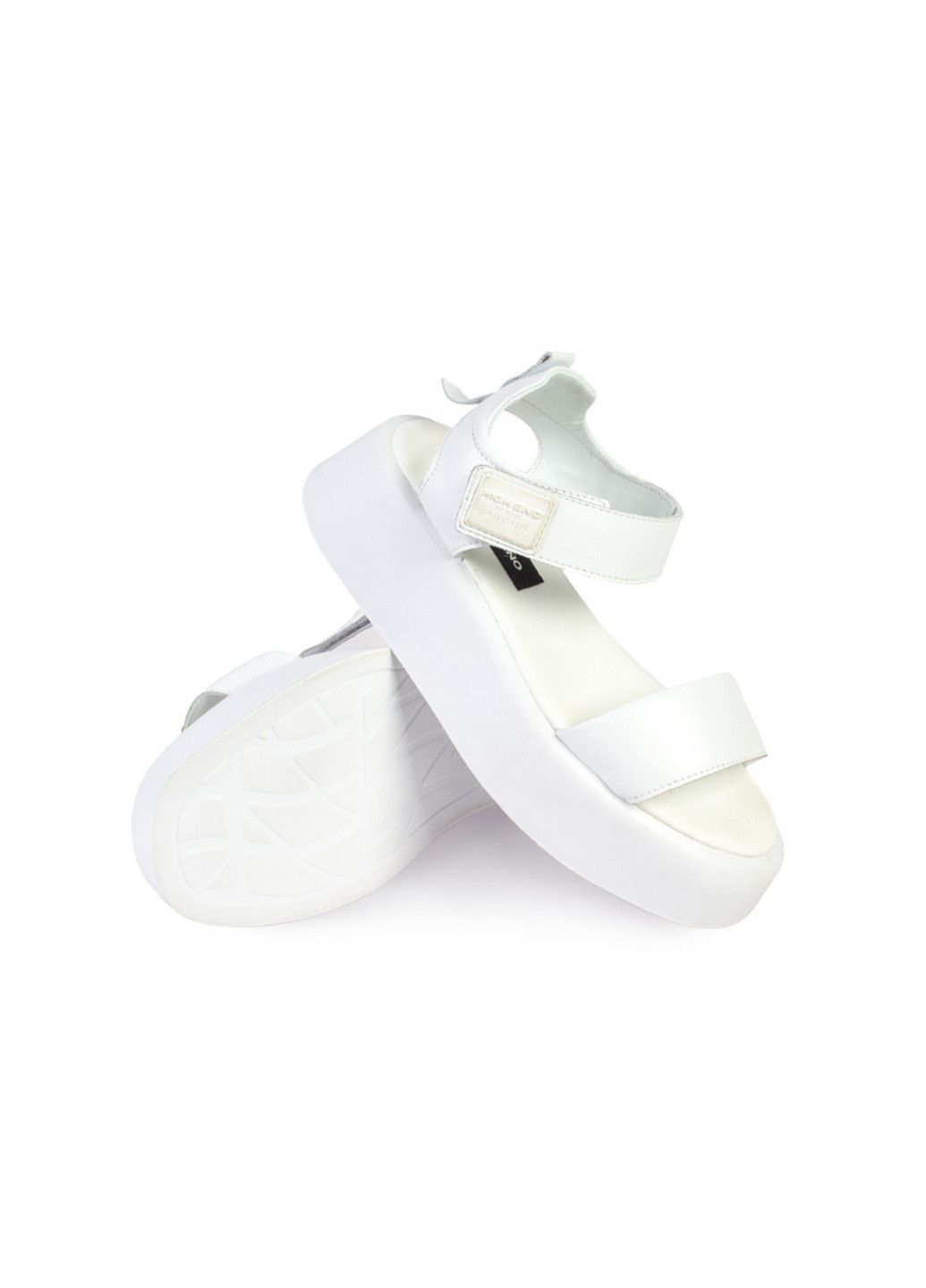 Белые босоножки женские бренда 8301554_(3) ModaMilano на липучке