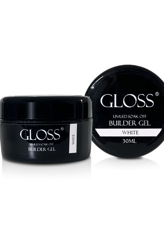 Однофазний гель Builder Gel GLOSS White, 30 мл Gloss Company (267897024)
