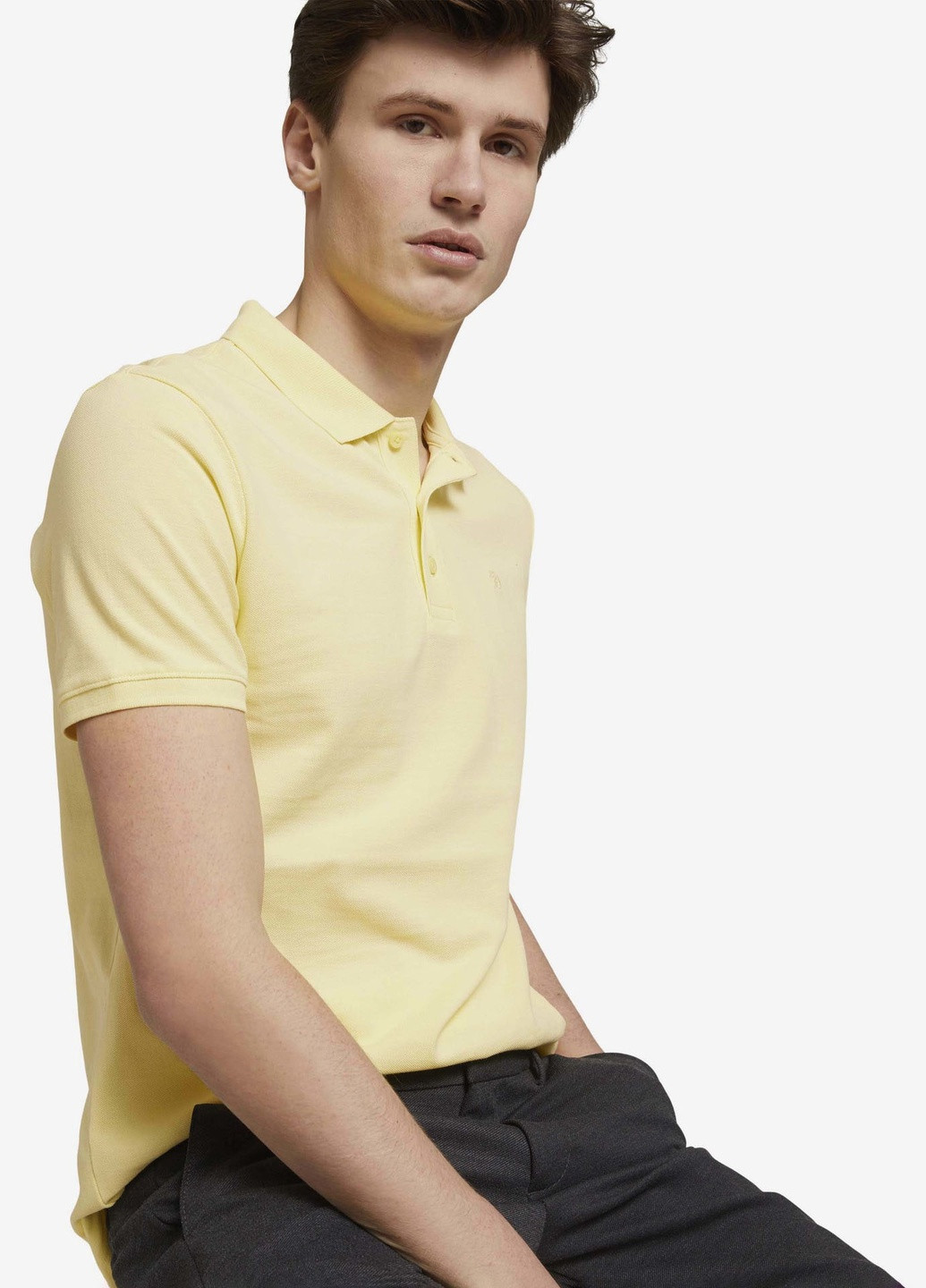 Желтая футболка-поло для мужчин Tom Tailor