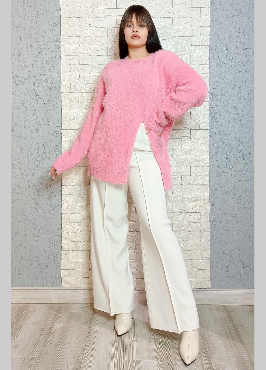Рожевий зимовий светр di classe