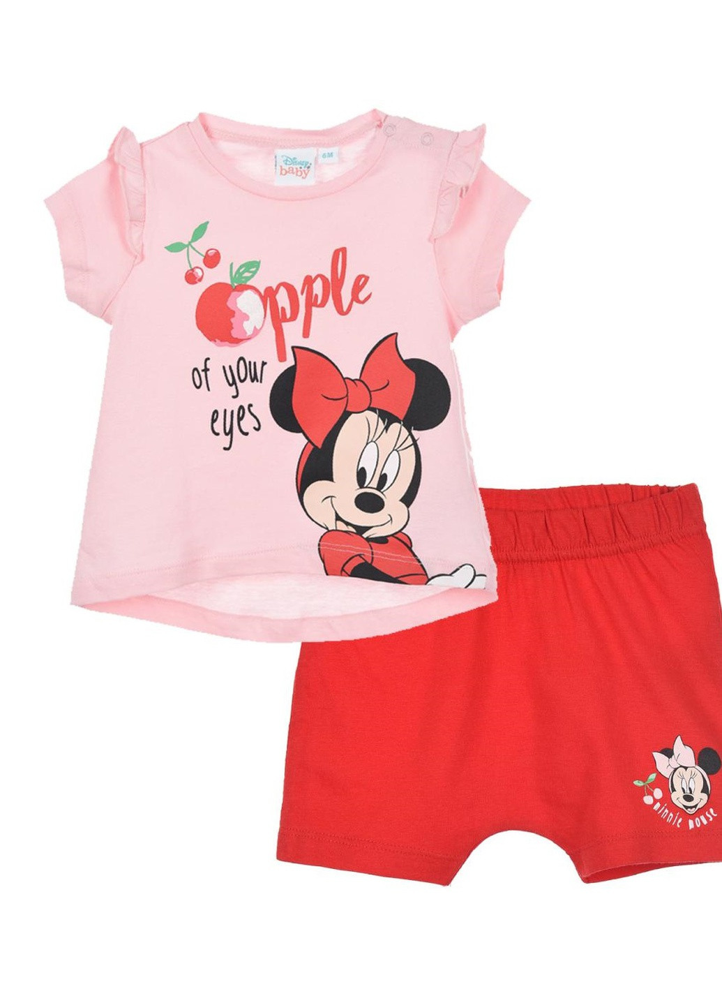 Рожевий літній комплект (футболка, шорти) minnie mouse (мінні маус) ue00112 eu Disney