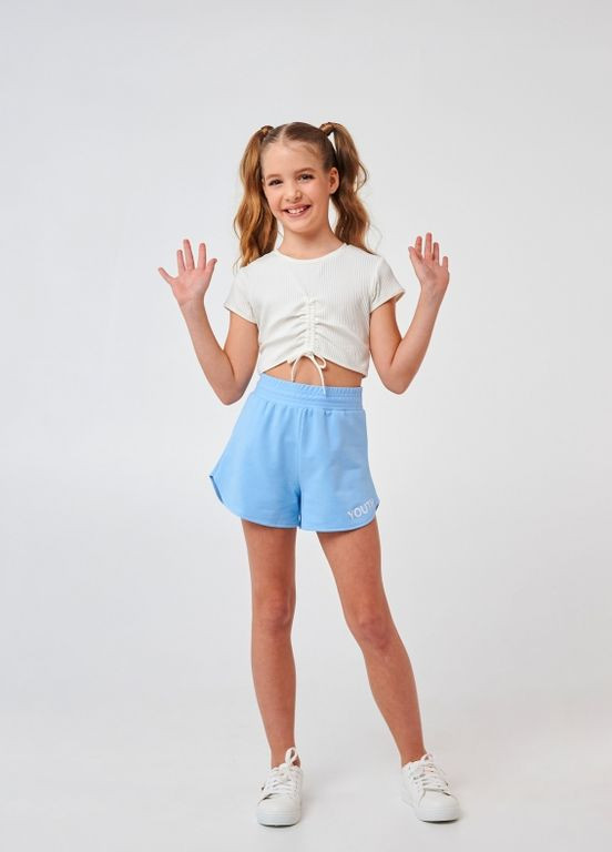 Детский топ | 95% Хлопок | Демисезон |122, 128, 134, 140 | Идеально с шортами, брюками, юбкой Молочный Smil (277694286)