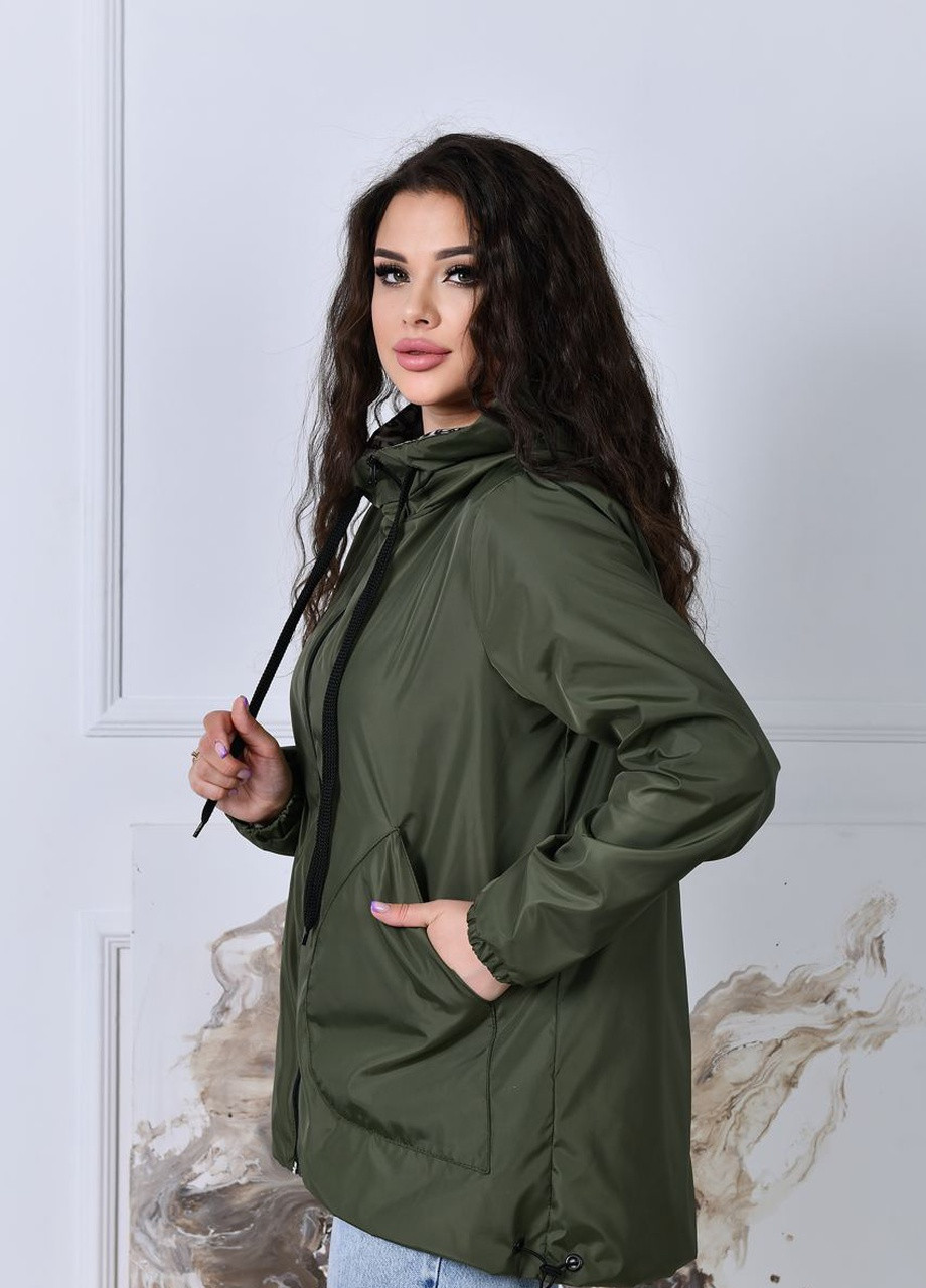 Оливковая (хаки) женская куртка цвет хаки р.48/50 421234 New Trend