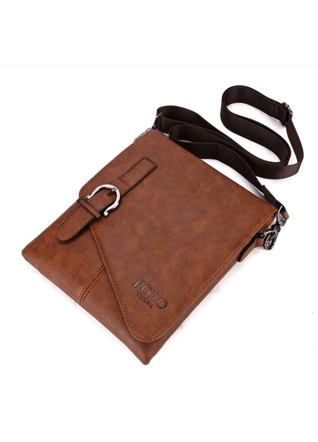 Мужская повседневная коричневая сумка 8838-1 Polo (263360645)