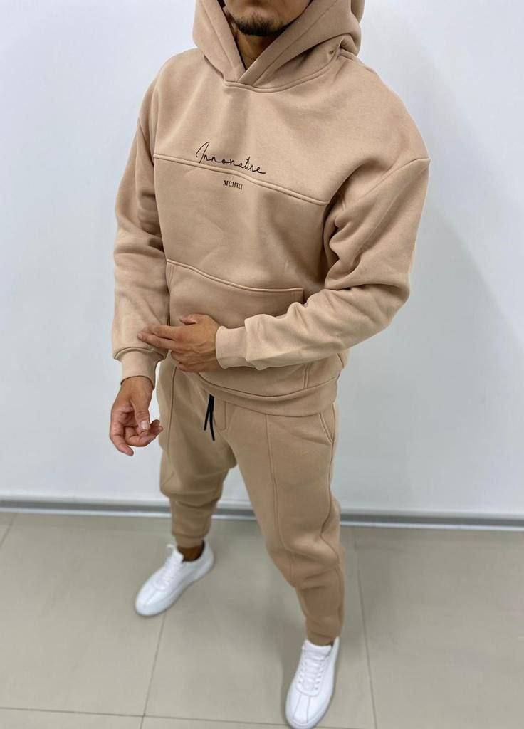 Бежевый демисезонный костюм брючный Garna