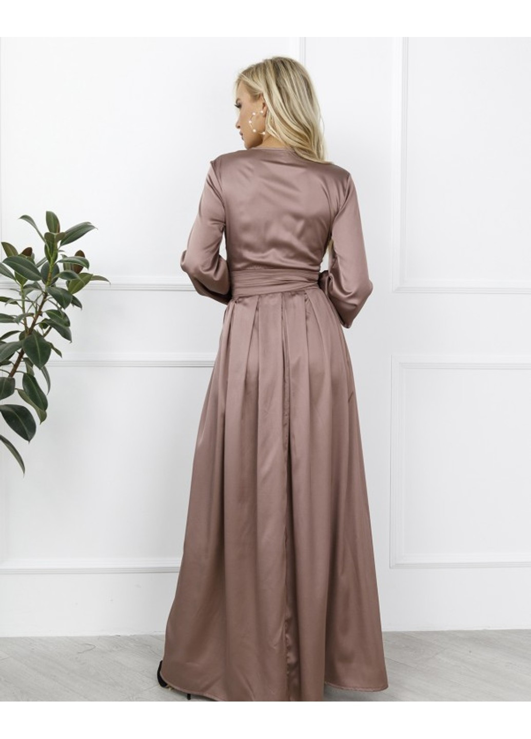 Светло-коричневое вечернее платья 12273 светло-коричневый ISSA PLUS