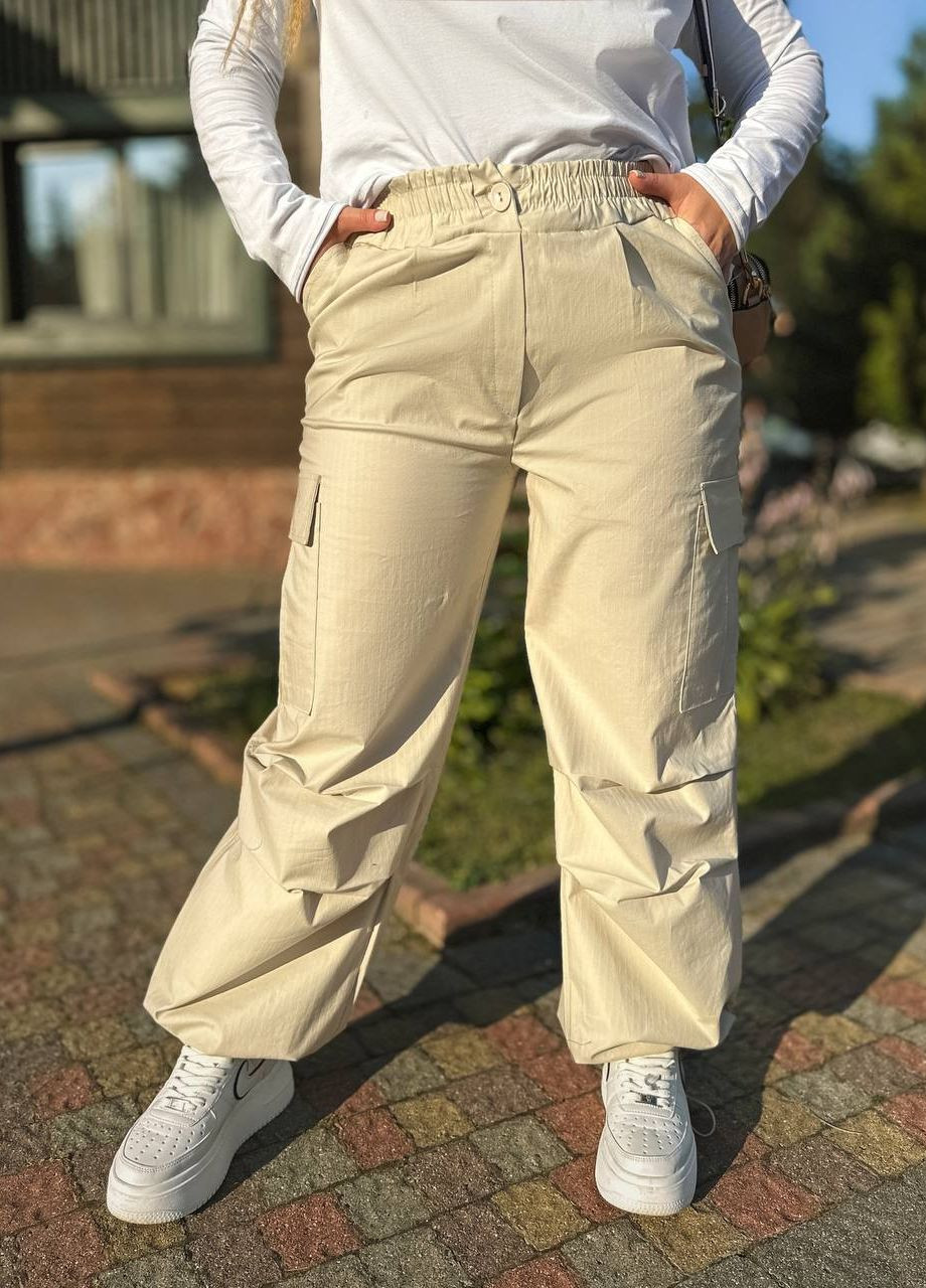 Жіночі брюки карго колір беж р.42/44 440155 New Trend (261480802)