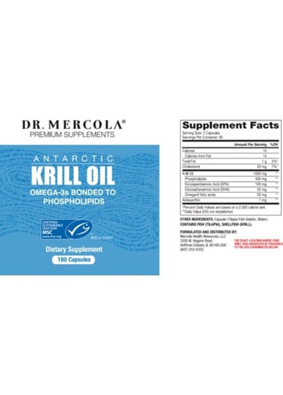 Antarctic Krill Oil 60 Caps Dr. Mercola (256719608)
