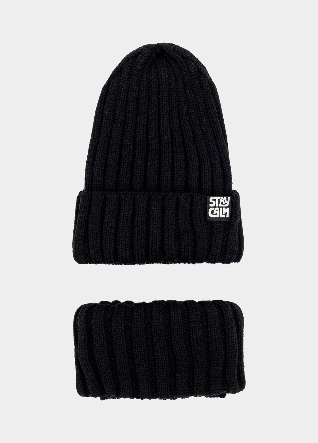 Комплект шапка та снуд для дівчинки колір чорний ЦБ-00234124 Yuki (268734754)