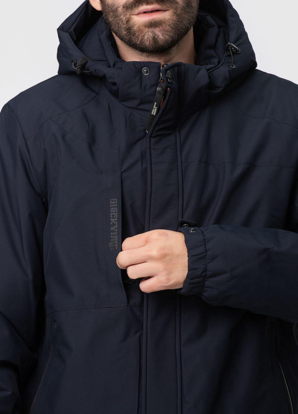 Синяя зимняя стильная мужская куртка модель Black Vinyl 23-2262