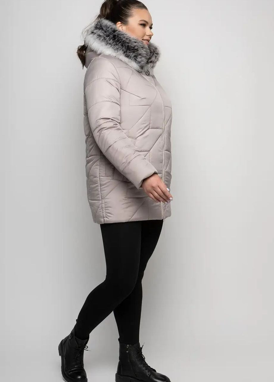 Перлова зимня зимова жіноча куртка великого розміру SK