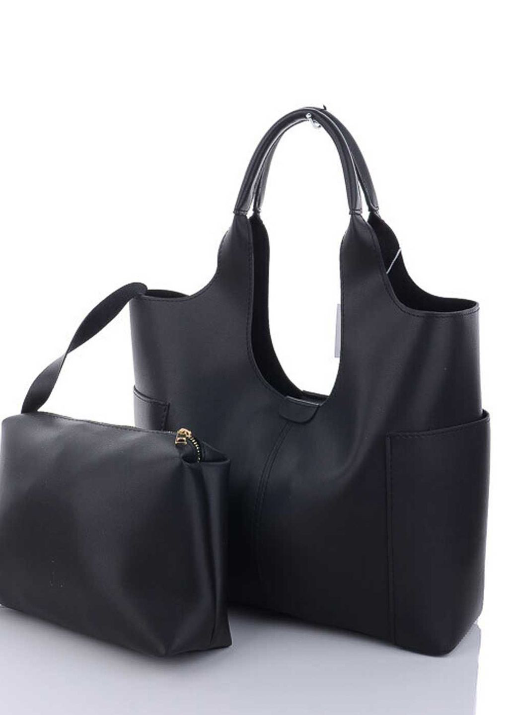Женская сумка с косметичкой цвет черный ЦБ-00234510 WeLassie (268463822)