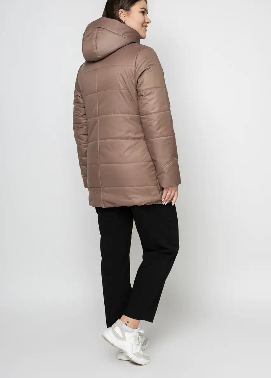 Темно-бежева демісезонна жіноча куртка DIMODA Жіноча куртка від українського виробника