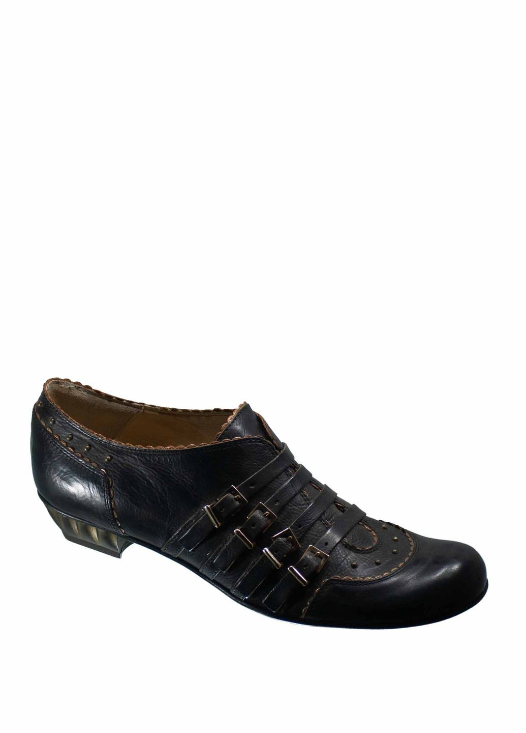 Туфли Lino Marini на среднем каблуке с пряжкой