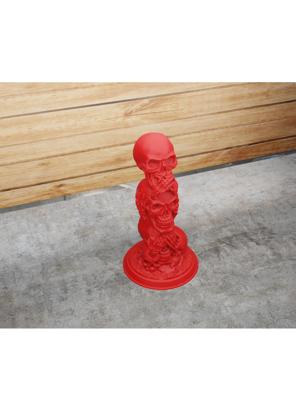 Статуэтка череп "ничего не вижу, ничего не слышу, ничего не скажу". ЗаСвіт (261555111)